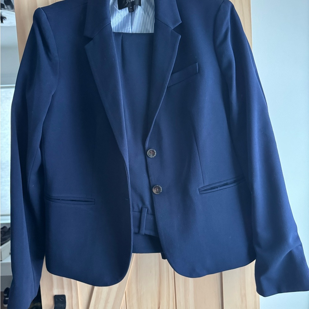 J. Crew Dark Blue Suit Blazer and Pants